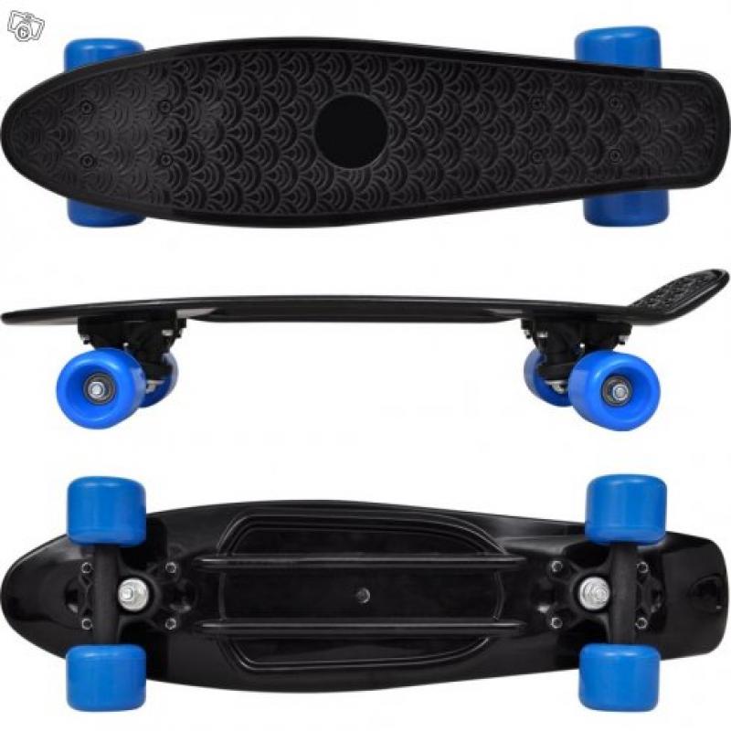 Penny skateboard plast svart bräda blåa 90555