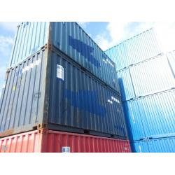 Bra begagnade 20´ containers, Blå