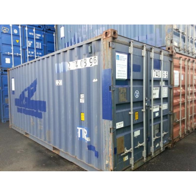 Bra begagnade 20´ containers, Blå