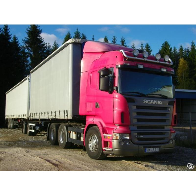 Scania R420 dragbil med link o trailer
